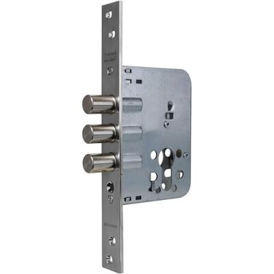 tesa R201B6SCAI Zamek Wpuszczany Zabezpieczający do Drzwi Drewnianych, Rozstaw standard, Wykończenie inox, Rygle 14 mm, Chroniony Mechanizm tesa R201B6SCAI Zamek Wpuszczany Zabezpieczający do Drzwi Drewnianych, Rozstaw standard, Wykończenie inox, Rygle 14 mm, Chroniony Mechanizm