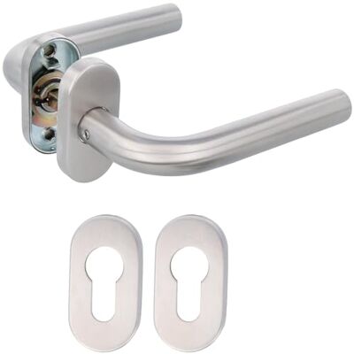 Amig 9954 Zestaw uchwytów model 4 "O z owalną płytką Stal nierdzewna 18/8 136 x 19 (średnica) mm Rozeta ze stali niklowanej 65 x 31 mm Amig 9954 Zestaw uchwytów model 4 "O z owalną płytką Stal nierdzewna 18/8 136 x 19 (średnica) mm Rozeta ze stali niklowanej 65 x 31 mm