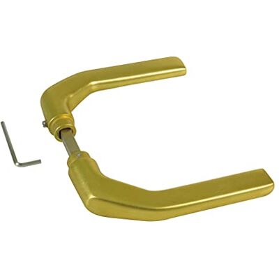 Zestaw Okuć Interesowych AMIG - Model 2113 - Prosty i elegancki design - 130x61mm - Kwadrat 8mm - Złote wykończenie - Ergonomiczny Zestaw Okuć Interesowych AMIG - Model 2113 - Prosty i elegancki design - 130x61mm - Kwadrat 8mm - Złote wykończenie - Ergonomiczny