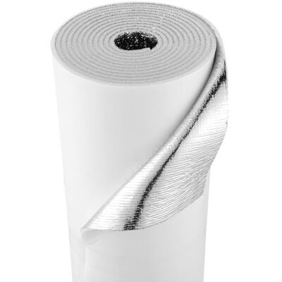 VEVOR Odblaskowa rolka izolacyjna, 2 x zestaw izolacji termicznej do drzwi garażowych, 6 mm 5,49 m x 0,61 m, 4 rolki folii aluminiowej, rdzeń z pianki EPE, biała folia PE osłona termiczna do drzwi VEVOR Odblaskowa rolka izolacyjna, 2 x zestaw izolacji termicznej do drzwi garażowych, 6 mm 5,49 m x 0,61 m, 4 rolki folii aluminiowej, rdzeń z pianki EPE, biała folia PE osłona termiczna do drzwi