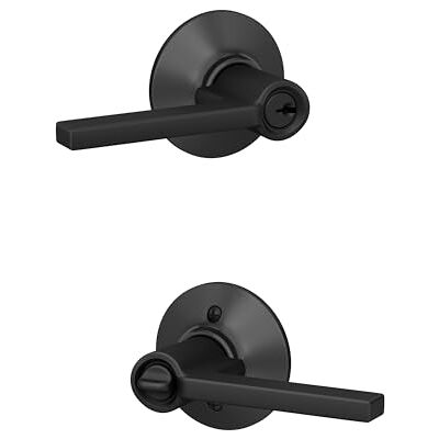 SCHLAGE F51 V LAT 622 Latitude dźwignia zamka wejściowego, matowa czerń SCHLAGE F51 V LAT 622 Latitude dźwignia zamka wejściowego, matowa czerń