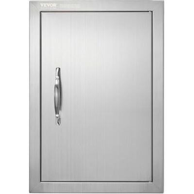 VEVOR Drzwi wejściowe do grilla, 355 x 508 mm, pojedyncze drzwi kuchenne na zewnątrz, drzwi podtynkowe ze stali nierdzewnej, pionowe drzwi ścienne z uchwytem, do grilla, do szafki zewnętrznej VEVOR Drzwi wejściowe do grilla, 355 x 508 mm, pojedyncze drzwi kuchenne na zewnątrz, drzwi podtynkowe ze stali nierdzewnej, pionowe drzwi ścienne z uchwytem, do grilla, do szafki zewnętrznej