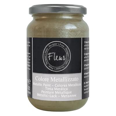 FLEUR DESIGNER'S PAINT Fleur Paint 12802 – metalizowana farba mineralna (na bazie wody, 330 ml szampana FLEUR DESIGNER'S PAINT Fleur Paint 12802 – metalizowana farba mineralna (na bazie wody, 330 ml szampana