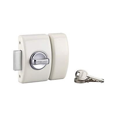 Zamek drzwiowy mosiężny Thirard - Cylinder 45mm - Biały - Zamek do drzwi Zamek drzwiowy mosiężny Thirard - Cylinder 45mm - Biały - Zamek do drzwi