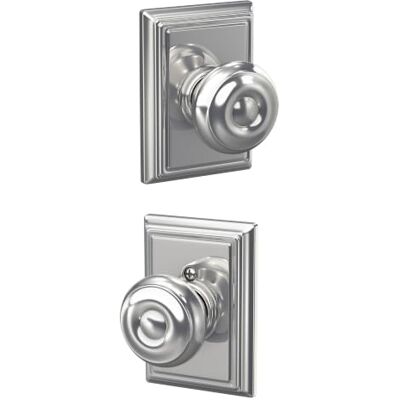 SCHLAGE F10GEO625ADD Addison Collection gruzińska gałka przejściowa, jasny chrom SCHLAGE F10GEO625ADD Addison Collection gruzińska gałka przejściowa, jasny chrom