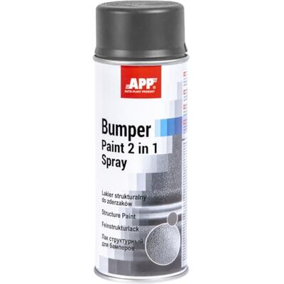 AUTO-PLAST PRODUKT APP Bumper Paint 2 in 1 Spray Lakier strukturalny do zderzaków szary 400ml AUTO-PLAST PRODUKT APP Bumper Paint 2 in 1 Spray Lakier strukturalny do zderzaków szary 400ml