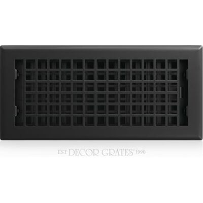 Decor Grates LTH410-BLK Krata podłogowa, 10 x 25 cm, czarna Decor Grates LTH410-BLK Krata podłogowa, 10 x 25 cm, czarna