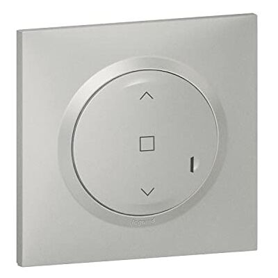 Legrand Przełącznik przewodowy do instalacji połączonej z roletami i żaluzjami Dooxie z kompletnym Netatmo (mocowania, wspornik, kołpak i płyta z efektem aluminium) 199254 Legrand Przełącznik przewodowy do instalacji połączonej z roletami i żaluzjami Dooxie z kompletnym Netatmo (mocowania, wspornik, kołpak i płyta z efektem aluminium) 199254