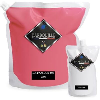 BARBOUILLE Rezyn barowy: 2-składnikowa żywica epoksydowa na bazie wody, do płytek, kamionki, laminatu, PCW itp. – 3 kg matowa – 30 m² – czerwony i różowy – Ex Fan der z lat 60 BARBOUILLE Rezyn barowy: 2-składnikowa żywica epoksydowa na bazie wody, do płytek, kamionki, laminatu, PCW itp. – 3 kg matowa – 30 m² – czerwony i różowy – Ex Fan der z lat 60