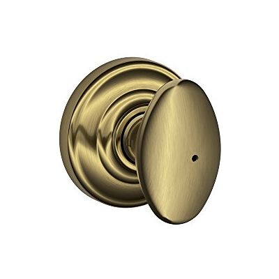 SCHLAGE Siena Privacy Knob, Andover Rose, Antique Brass FA40DNB609/F40SIE609AND SCHLAGE Siena Privacy Knob, Andover Rose, Antique Brass FA40DNB609/F40SIE609AND