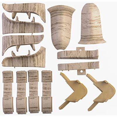 Nordlinger Pro Zestaw do wykończenia listew przypodłogowych WOOD 2 Zestaw zawiera 2 proste końcówki 4 kąty wpuszczane 4 proste skrzyżowania Nordlinger Pro Zestaw do wykończenia listew przypodłogowych WOOD 2 Zestaw zawiera 2 proste końcówki 4 kąty wpuszczane 4 proste skrzyżowania