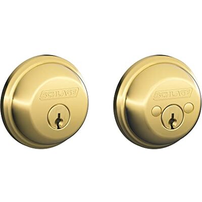 SCHLAGE B62N505 zasuwa, klucz 2-stronny, jasny mosiądz SCHLAGE B62N505 zasuwa, klucz 2-stronny, jasny mosiądz