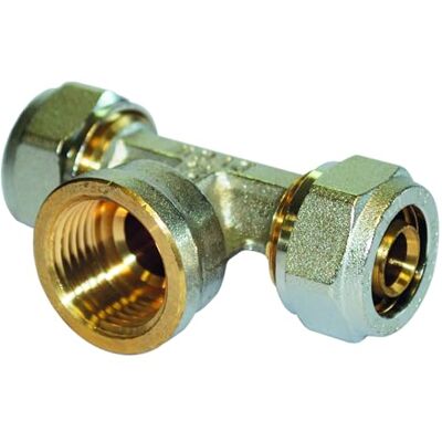 BOUTTÉ Mosiężne żeńskie złącze typu T - 16mm - Instalacja wodna BOUTTÉ Mosiężne żeńskie złącze typu T - 16mm - Instalacja wodna