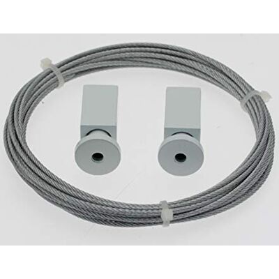 Ateliers28 Drut 1 kabel ze wspornikami do wejść/ścian, 5 m, lakierowany na biało Ateliers28 Drut 1 kabel ze wspornikami do wejść/ścian, 5 m, lakierowany na biało