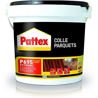 Pattex Klej do wszystkich parkietów, stałych i klejonych, szybko schnący, wiadro o wadze 7 kg Pattex Klej do wszystkich parkietów, stałych i klejonych, szybko schnący, wiadro o wadze 7 kg