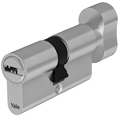 Yale Europejski cylinder wysokiego bezpieczeństwa z klamką do zamka YC104KD303004N1 niklowany, 30/30 mm, 4 klucze Yale Europejski cylinder wysokiego bezpieczeństwa z klamką do zamka YC104KD303004N1 niklowany, 30/30 mm, 4 klucze