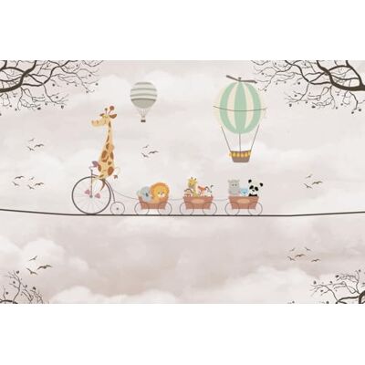A.S. Création Wallpaper Sweet Animals 3,75 m x 2,50 m WALLLOVE Tapeta dziecięca zwierzęta kolor, beżowy z klejem DD129594 A.S. Création Wallpaper Sweet Animals 3,75 m x 2,50 m WALLLOVE Tapeta dziecięca zwierzęta kolor, beżowy z klejem DD129594