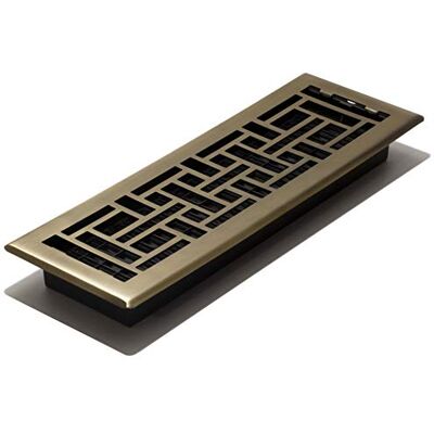 Decor Grates Lista, wykończenie z antycznego mosiądzu, 4 x 14 Decor Grates Lista, wykończenie z antycznego mosiądzu, 4 x 14