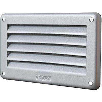 La Ventilazione GAL106R prostokątna kratka wentylacyjna z aluminium, kolor srebrny, do naciągania, z siatką przeciw owadom, 100 x 60 mm La Ventilazione GAL106R prostokątna kratka wentylacyjna z aluminium, kolor srebrny, do naciągania, z siatką przeciw owadom, 100 x 60 mm