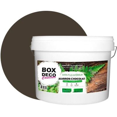 BOX DECO COULEURS Natura naturalna farba ścienna o wyglądzie satyny wewnątrz 10L / 130m², czekolada brązowa BOX DECO COULEURS Natura naturalna farba ścienna o wyglądzie satyny wewnątrz 10L / 130m², czekolada brązowa