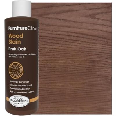 Furniture Clinic Plama drewna (250 ml, ciemny dąb) szybki, skuteczny lakier do wszystkich drewna wewnątrz i na zewnątrz Furniture Clinic Plama drewna (250 ml, ciemny dąb) szybki, skuteczny lakier do wszystkich drewna wewnątrz i na zewnątrz