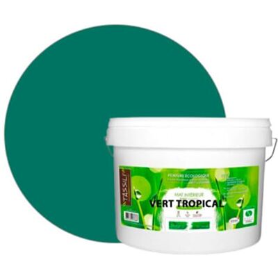 BOX DECO COULEURS Naturalna farba ścienna przyjazna dla środowiska o wyglądzie wnętrza matowego 10L / 130m² Tropikalna zieleń BOX DECO COULEURS Naturalna farba ścienna przyjazna dla środowiska o wyglądzie wnętrza matowego 10L / 130m² Tropikalna zieleń