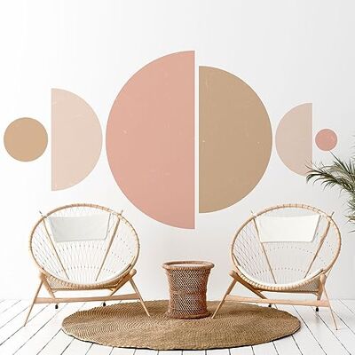 Ambiance Sticker Tapeta z włókniny wstępnie przyklejona gigantyczne freski Abstrakcyjny design pół-koła klej dekoracyjny 75x60cm Ambiance Sticker Tapeta z włókniny wstępnie przyklejona gigantyczne freski Abstrakcyjny design pół-koła klej dekoracyjny 75x60cm