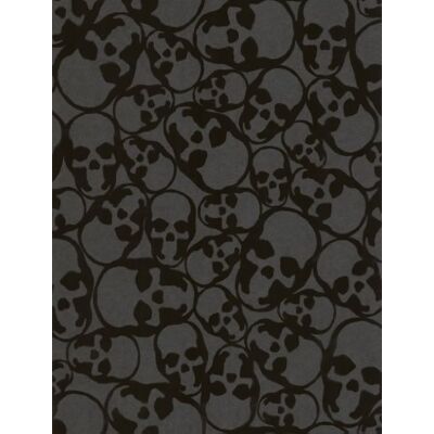 Graham & Brown Flock/tapeta flizelinowa "BH Skulls Flock Midnight" kolekcja The Flock Collection Graham & Brown Flock/tapeta flizelinowa "BH Skulls Flock Midnight" kolekcja The Flock Collection