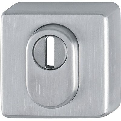 HOPPE Kwadratowa rozeta otwór PZ cylinder/drzwi frontowe/z ochroną cylindra 52 x 8 mm matowa stal nierdzewna, 1 opakowanie 11537358 HOPPE Kwadratowa rozeta otwór PZ cylinder/drzwi frontowe/z ochroną cylindra 52 x 8 mm matowa stal nierdzewna, 1 opakowanie 11537358