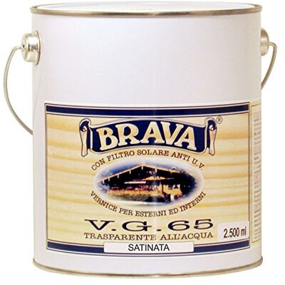 Brava 652S VG 65 lakier do drewna, wodoodporny, satyna, bezbarwny, 2500 ml Brava 652S VG 65 lakier do drewna, wodoodporny, satyna, bezbarwny, 2500 ml