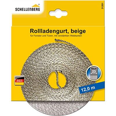 Schellenberg 31201 Taśma do rolet Maxi 23 mm, 12 m, beżowa Schellenberg 31201 Taśma do rolet Maxi 23 mm, 12 m, beżowa