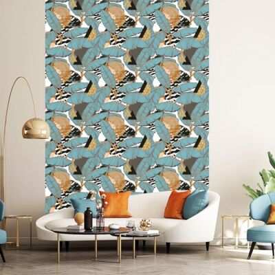 Ambiance Sticker Gigantyczne freski z włókniny tropikalne liście bananowca samoprzylepne dekoracyjne wys. 300 x dł. 60 cm Ambiance Sticker Gigantyczne freski z włókniny tropikalne liście bananowca samoprzylepne dekoracyjne wys. 300 x dł. 60 cm