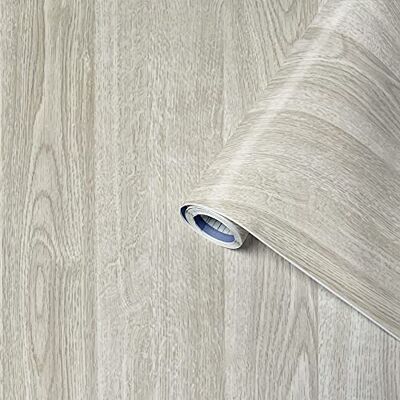 Venilia Folia samoprzylepna Perfect Fix, drewno Pinho Taupe, 90 cm x 2,1 m, grubość 150 µ, samoprzylepna folia winylowa do mebli lub kuchni, dekoracyjne tapety ścienne, PCW, bez ftalanów, Venilia Folia samoprzylepna Perfect Fix, drewno Pinho Taupe, 90 cm x 2,1 m, grubość 150 µ, samoprzylepna folia winylowa do mebli lub kuchni, dekoracyjne tapety ścienne, PCW, bez ftalanów,