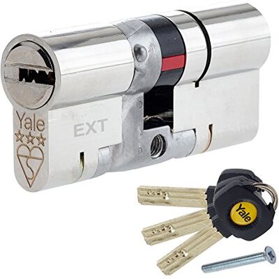 Yale P-YS3-4040N Anti-Snap 3-gwiazdkowy Euro podwójny cylinder, wysokie bezpieczeństwo, 40:40 (80 mm), wykończenie niklowe Yale P-YS3-4040N Anti-Snap 3-gwiazdkowy Euro podwójny cylinder, wysokie bezpieczeństwo, 40:40 (80 mm), wykończenie niklowe