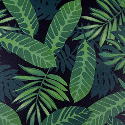 Venilia Folia samoprzylepna motyw dżungli, wzór liści, folia dekoracyjna, folia do mebli, tapeta, PCW, bez ftalanów, zielono-czarna, 90 cm x 2,6 m, grubość 95µ (0,095 mm), 54941 Venilia Folia samoprzylepna motyw dżungli, wzór liści, folia dekoracyjna, folia do mebli, tapeta, PCW, bez ftalanów, zielono-czarna, 90 cm x 2,6 m, grubość 95µ (0,095 mm), 54941