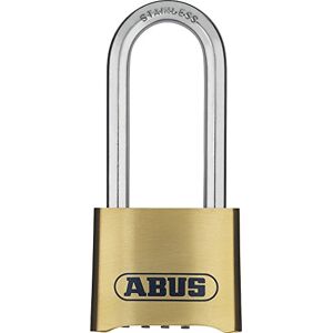 ABUS Zamek szyfrowy 180IB/50HB63 – kłódka z wysokim pałąkiem – odporna na warunki atmosferyczne – z regulowanym kodem numerycznym – poziom bezpieczeństwa ABS 5 – kolor mosiądzu ABUS Zamek szyfrowy 180IB/50HB63 – kłódka z wysokim pałąkiem – odporna na warunki atmosferyczne – z regulowanym kodem numerycznym – poziom bezpieczeństwa ABS 5 – kolor mosiądzu