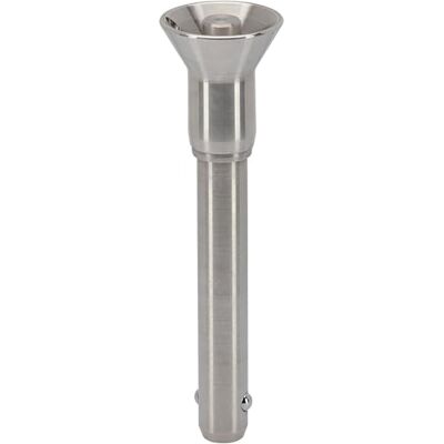 HALDER Sworzeń blokujący kulki, samozabezpieczający, z uchwytem ochronnym d1 = 6 mm / l1 = 30 mm/stal nierdzewna 1.4305 22340.1026 HALDER Sworzeń blokujący kulki, samozabezpieczający, z uchwytem ochronnym d1 = 6 mm / l1 = 30 mm/stal nierdzewna 1.4305 22340.1026