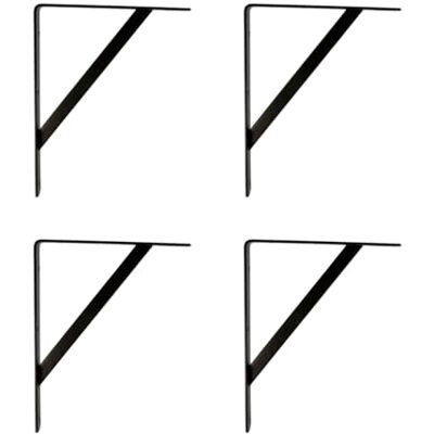 Amig , Zestaw 4 wsporników do półek, kolor czarny, wspornik do półek 250 x 200 mm, wytrzymała stal: do 330 kg Amig , Zestaw 4 wsporników do półek, kolor czarny, wspornik do półek 250 x 200 mm, wytrzymała stal: do 330 kg