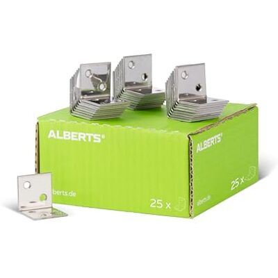 Alberts GAH- 361075 szeroki kąt stal szlachetna 30 x 30 x 30 mm zestaw 25 sztuk Alberts GAH- 361075 szeroki kąt stal szlachetna 30 x 30 x 30 mm zestaw 25 sztuk