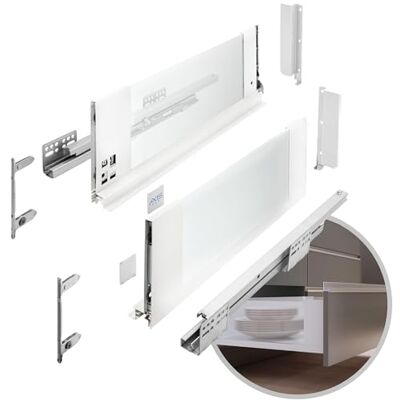 GTV System szuflad AXIS PRO szuflada ze szklanymi bokami szuflada system szuflad wysokość: 167 mm długość: 350 mm biała z mlecznym szkłem GTV System szuflad AXIS PRO szuflada ze szklanymi bokami szuflada system szuflad wysokość: 167 mm długość: 350 mm biała z mlecznym szkłem
