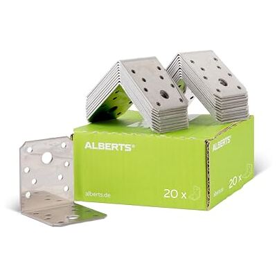 Alberts 869083 Łącznik kątowy stal szlachetna 70 x 70 x 55 mm zestaw 20 szt. Alberts 869083 Łącznik kątowy stal szlachetna 70 x 70 x 55 mm zestaw 20 szt.