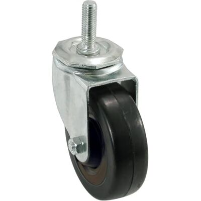 Shepherd Hardware 9023 10 cm obrotowy kółko obrotowe z miękkiej gumy, średnica trzpienia 1,27 cm, nośność 200 lb Shepherd Hardware 9023 10 cm obrotowy kółko obrotowe z miękkiej gumy, średnica trzpienia 1,27 cm, nośność 200 lb