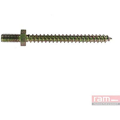 RAM CHEVILLES ET FIXATIONS Śruby drewno AZ 6 x 100 gwint krokowy, 75 mm x 6 mm, szare, 50 sztuk RAM CHEVILLES ET FIXATIONS Śruby drewno AZ 6 x 100 gwint krokowy, 75 mm x 6 mm, szare, 50 sztuk