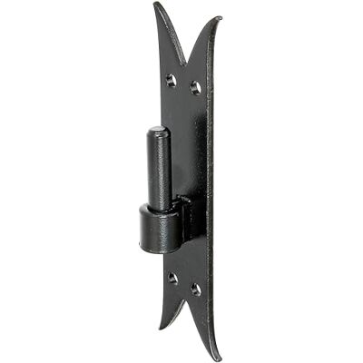 Alberts 867553 Skobel na płytce hak DI, zakończenie „Ogon karpia” czarny lakier zanurzeniowy średnica trzpienia Ø14 mm płyta 205 x 45 mm zestaw 10 szt. Alberts 867553 Skobel na płytce hak DI, zakończenie „Ogon karpia” czarny lakier zanurzeniowy średnica trzpienia Ø14 mm płyta 205 x 45 mm zestaw 10 szt.