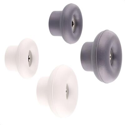 WAGNER hooks4home designerski hak ścienny DOT 4-częściowy zestaw Ø 40 x 25 mm i Ø 50 x 30 mm, tworzywo sztuczne i stal galwanizowana, jasnoszary/ciemnoszary 17021024 WAGNER hooks4home designerski hak ścienny DOT 4-częściowy zestaw Ø 40 x 25 mm i Ø 50 x 30 mm, tworzywo sztuczne i stal galwanizowana, jasnoszary/ciemnoszary 17021024