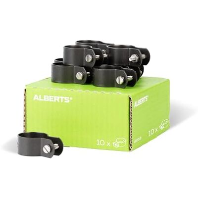 Alberts 831936 obejma do podpórek ocynkowana, antracytowo-metaliczna powłoka z tworzywa sztucznego obejmy Ø 34 mm zestaw 10 sztuk Alberts 831936 obejma do podpórek ocynkowana, antracytowo-metaliczna powłoka z tworzywa sztucznego obejmy Ø 34 mm zestaw 10 sztuk