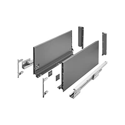 GTV System szuflad AXIS PRO – długość 550 mm – wysokość 200 mm, pełne wysuwanie Softclose, nośność 40 kg, antracyt, 60 000 cykli, ściana boczna 14 mm, kompletny zestaw do szuflady kuchennej GTV System szuflad AXIS PRO – długość 550 mm – wysokość 200 mm, pełne wysuwanie Softclose, nośność 40 kg, antracyt, 60 000 cykli, ściana boczna 14 mm, kompletny zestaw do szuflady kuchennej