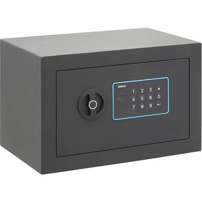 ARREGUI Blue 650110 stalowy sejf z zamkiem elektronicznym, 20 x 31 x 20 cm, 10 l, sejf do domu i domu, klawiatura z kodami programowalnymi, z kluczem awaryjnym, grafitowy ARREGUI Blue 650110 stalowy sejf z zamkiem elektronicznym, 20 x 31 x 20 cm, 10 l, sejf do domu i domu, klawiatura z kodami programowalnymi, z kluczem awaryjnym, grafitowy