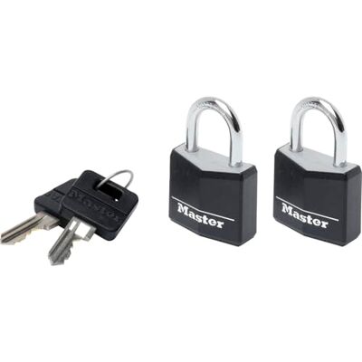 Master Lock 9130EURTBLK zestaw 2 klocków z aluminium z pokrywą winylową Master Lock 9130EURTBLK zestaw 2 klocków z aluminium z pokrywą winylową