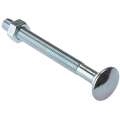 Merriway BH02191 śruby transportowe z nakrętkami, M10 x 75 mm (3/8 cala x 3 cala) ocynkowane galwanicznie, opakowanie 10 szt Merriway BH02191 śruby transportowe z nakrętkami, M10 x 75 mm (3/8 cala x 3 cala) ocynkowane galwanicznie, opakowanie 10 szt